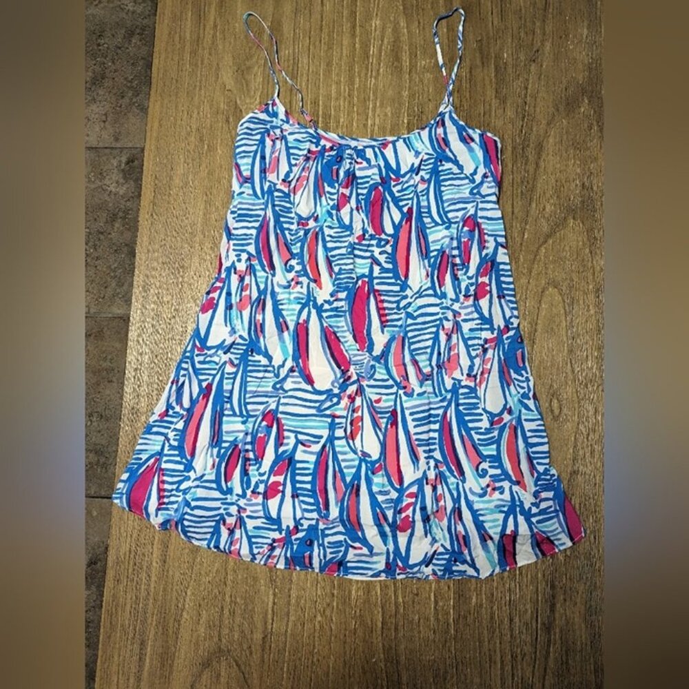 Lilly Pulitzer Daphne Red Right Return Sailboat  - Medium